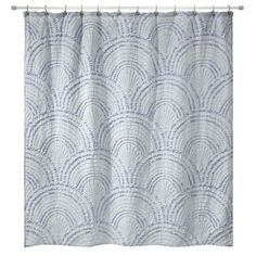 The Avanti Modern Shells Blue Shower Curtain features a dimensional light blue woven shell design with darker blue highlights. This crinkled jacquard woven polyester design works in almost any décor, from coastal to contemporary. 72" x 72", machine washable, air dry. Blue White Shower Curtain, Coastal Shower Curtain, Nautical Shower Curtain, Blue Shower Curtain, Dorm Bathroom, Blue Bathroom Decor, Blue Shower Curtains, Cotton Shower Curtain, Boho Shower Curtain