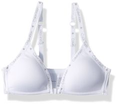 PRICES MAY VARY. Wire free molded bra Front closure Fold over Calvin Klein logo elastic Beginner bra Adjustable straps Front Closure Bra, Lounge Lingerie, Everyday Bra, Amazon Women, Womens Calvin Klein, Fold Over, Comfortable Fashion, Classic White, Hair Pieces