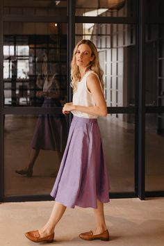 Blush pink simple linen maxi pleated skirt with pockets perfect for the summer season D E S C R I P T I O N - Half-circle cut - An elastic waistband (medium high-waist) - Pockets in side seams - Midi length D E T A I L S - Sizes: XS - XXL - 100% European soft and washed linen fabric (weight 206 g/m² | 6.49 oz/yd²). Fabric is woven according to universally accepted quality requirements, which correspond to EUROPEAN FLAX® and OEKO-TEX® Standard 100 certified. D E L I V E R Y  I already have the ordered product in my storage, it will be prepared for delivery in 1-3 working days from processing the payment If you have some other questions or wishes - do not hesitate to contact me in convo. I will do our best to fulfill your requests! Kindly yours, Regina Back to my shop - www.etsy.com/shop/Glo Pink Linen Skirt, Summer Midi Pleated Skirt, Feminine Wide Leg Maxi Skirt For Summer, Feminine Pleated Waist Bottoms For Summer, Feminine Bottoms With Pleated Waist For Summer, Feminine Summer Bottoms With Pleated Waist, Summer Feminine Bottoms With Pleated Waist, Summer A-line Maxi Skirt With Pockets, Summer Long Pleated Skirt With Pleated Hem