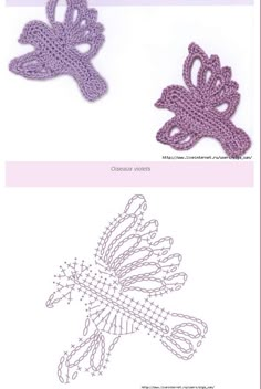 crochet appliques are displayed on facebook