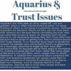 the aquarius and trust issues