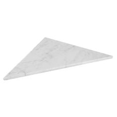 a white marble triangle on a white background