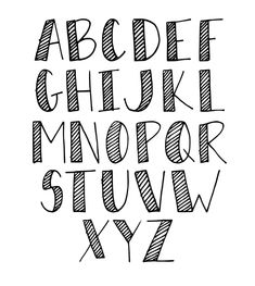 the letters are drawn in pencil and have different lines on each letter, including one that is