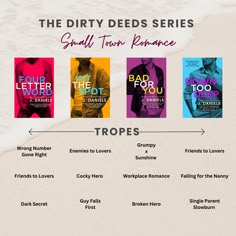 the dirty deeps series is on display in front of an ocean background with text