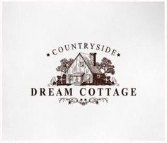 the country side logo is shown in black and white, with an image of a house on