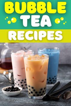 bubble tea recipes with text overlay