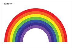 a rainbow is shown with the word rainbow on it