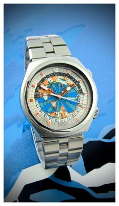 Map Of The World, Twenty Four, Time Zone, White Dial