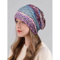 Season:Spring,Fall; Gender:Women's; Style:Bohemia,Fashion; Material:Polyester; Pattern:National Totem; Listing Date:09/12/2024; Type:scarf Bohemia Style, Bleu Violet, Cheap Accessories, Slouchy Beanie, Women's Hats, Spring And Fall, Womens Scarves, Women's Style, Bohemian Style