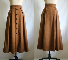 80 Color Caramel Long Wool Skirt Women's Maxi Skirt More | Etsy Long Wool Skirt, Warm Skirts, Rock Outfit, Retro Pin Up, Womens Maxi Skirts, Winter Skirt, Wool Skirt, Fall Skirts, Wool Skirts