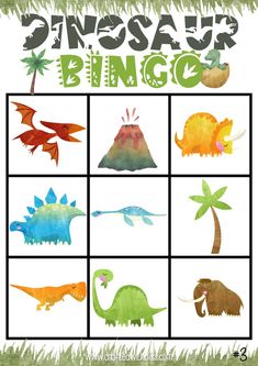 the dinosaur bingo game for kids