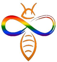 an image of a rainbow colored symbol