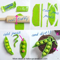 how to make peas on cake