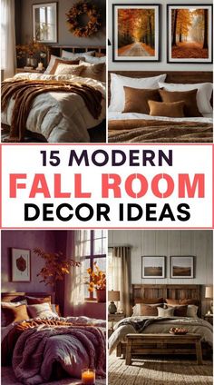 modern fall room decor ideas that are easy to do in the living room and bedroom