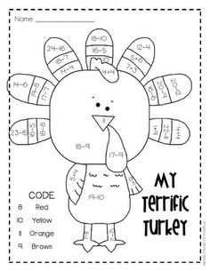 a printable thanksgiving turkey worksheet with the words,'my terrible turkey '