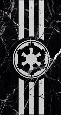 star wars logo on black marble with white stripes