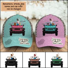 Personalized Jeep Cap Jeep Girl Hair Dont Care Leopard Dog Cat CTM Classic Cap Universal Fit Custom - Printyourwear Jeep Hair, Changing Your Name, Leopard Dog, Dont Care, Jeep Girl, Girl Hair, Mens Tank Tops, Kids Hoodie, Hats For Women