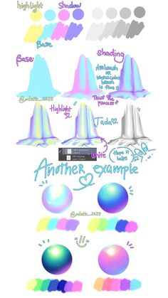 an info sheet with different colors and shapes for each type of object in the image