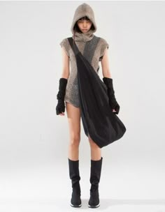 Apocalyptic Outfit, Cowl Dress, Archive Fashion, Active Outfits, Fits Clothes, Future Fashion