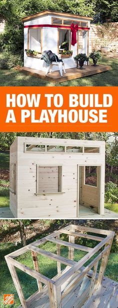 how to build a play house in the backyard with pictures and instructions for building it