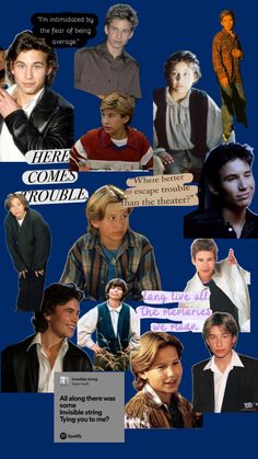 collage of actors and their roles in the tv series, there's comes trouble