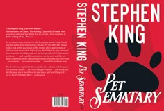 the cover for stephen king's pet sematary by stephen king and his dog