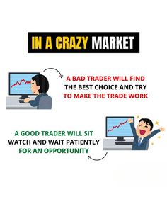 an info poster showing how to trade in a crazy market, and what it means