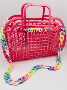 Personalize your Jelly Bag! – JustforZo boutique, Inc. Vintage Pink School Bag, Pink Vintage School Bag, Multicolor Plastic Bags As Gift, Trendy Plastic Bag As Gift, Pink Plastic Shoulder Bag, Playful Plastic Bags As Gifts, Retro Pink Shoulder Bag As Gift, Pink Retro Shoulder Bag As Gift, Pink Plastic Bag For Gifts