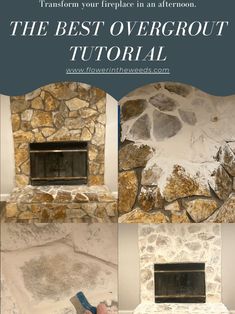 Step by step instructions and tips on how to easily and inexpensively transform your fireplace using the overgrout, also known as German Smear, technique. German Smear Technique, German Smear Brick Exterior, Diy Stone Fireplace, German Smear Brick, Veneer Fireplace, German Smear, Stone Veneer Fireplace, Stone Fireplace Makeover, Fireplace Redo