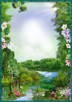 an image of a beautiful landscape with flowers