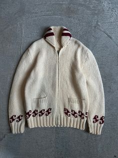 1950s / 1960s Cowichan sweater. Has some minor staining on the back.  Measurements flat:  22" Pit to Pit  27" Length All Sales final, please ask any questions you have before buying - Thank you! 60s Knitwear, 70s Wool Sweater, 1970s Knitwear, 1960s Sweater, 1970s Sweater, Cowichan Sweater, Fancy Shoes, Tour T Shirts, Spice Girls