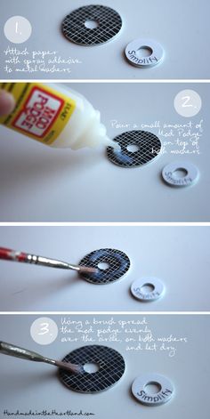 the instructions for how to make a diy air freshener holder with washer holes