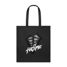 Promotional canvas tote bag | Brand: Spreadshirt | Made from 100% cotton canvas Casual Streetwear Bags With Logo Print, Black Cotton Bags With Logo Print, Black Canvas Shopping Bag With Logo, Trendy Black Bags With Logo Print, Graphic Print Tote Bag For Streetwear, Casual Black Bags With Logo Print, Black Canvas Bag With Logo For Everyday, Black Cotton Bag For Streetwear, Cotton Tote Bag For Streetwear