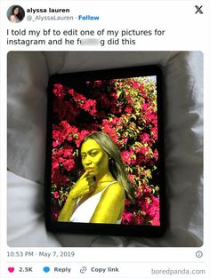 a woman with yellow paint on her face is shown in an instagramtion photo