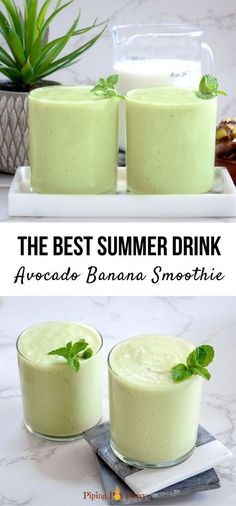 the best summer drink avocado banana smoothie