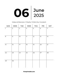 a calendar with the number 6 on it for june and july, in black and white