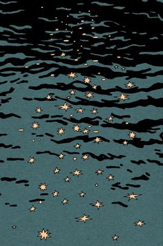 an image of stars floating in the water