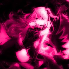 Discord Pfp Pink And Black, Hot Pink Anime Pfps, Pink Cybercore Icons, Dark Pink Pfp Anime, Black And Pink Anime Pfp, Pink Pfps Y2k, Pink Goth Aesthetic Pfp, Pink Cybercore Pfp