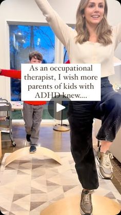 88K views · 9K reactions | 💬Comment “BALANCE” for my free wobble board routine + an equipment free option   Balance activities to improve executive functioning? Sounds a bit ‘out there,’ but stick with me! 🧠⚖️  Dr. Jeremy Schmahmann, a Harvard neurologist, uncovered a fascinating connection: the cerebellum—known for managing physical balance—also helps regulate emotional equilibrium. He explains, ‘The cerebellum regulates the speed, capacity, consistency, and appropriateness of cognitive and emotional processes.’  Even though it takes up just 10% of brain volume, the cerebellum contains nearly 75% of our brain cells and is the most adaptable part of the brain.  By engaging in balance exercises, we’re essentially taking our cerebellum to the gym. This ‘workout’ helps stabilize our thought Balance Activities, Brain Gym Exercises, Coordination Exercises, Preschool Gymnastics, Wobble Board, Level 8, Brain Gym, Brain Cells, Kids Training