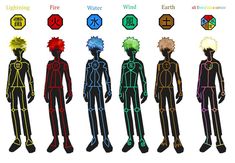 an image of the different avatars in naruto's anime character costumes