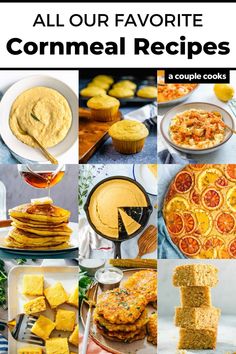 collage of all our favorite cornmeal recipes