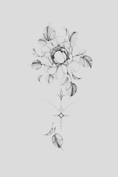 black and white drawing of flowers on a gray background with the words,'i love you