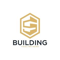 the logo for building, consisting of hexagonal shapes