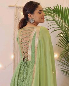 Kurti Back Neck, Front Neck Designs, Anarkali Designs, Aesthetic Patterns, Long Gown Design, Simple Frocks, Lehenga Designs Simple, Anarkali Dress Pattern