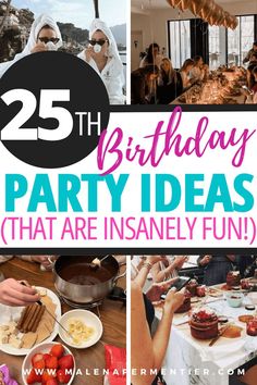 25th birthday ideas 25th Birthday Party Ideas, 25th Birthday Ideas For Him, 25th Birthday Ideas, Birthday Ideas Nyc, 25th Birthday Ideas For Her, 25th Birthday Party, Class Birthdays, 25th Birthday Parties, Adult Party Themes