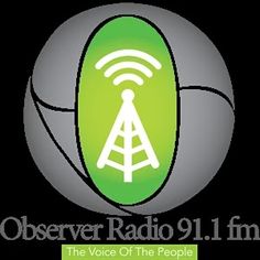 the observer radio 91 1 fm logo with an image of a tower on top of it