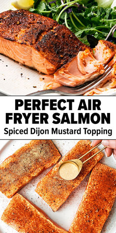 Air fryer salmon filet recipe Blackened Salmon Air Fryer Recipes, Salmon Recipes For Beginners, Marinated Salmon In Air Fryer, Air Fryer Salmon Fillets, Salmon Fillets In Air Fryer, Air Fried Salmon Fillet, Airfryer Salmon Filets, Siracha Salmon Air Fryer, Airfare Salmon