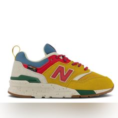 New With Tags New Balance 997h Little Kid 'Varsity Gold Multi' Sneakers Size 2 - Yellow & Red Step Up Your Little One's Style With These Vibrant New Balance 997h Sneakers In 'Varsity Gold Multi'! Featuring A Bright Yellow And Red Colorway, These Shoes Are Perfect For Playtime Or Casual Outings. Designed For Comfort And Support, They Offer A Great Fit For Active Kids. Brand New And Never Worn, These Sneakers Are A Must-Have For Your Child’s Wardrobe! **Condition:** Brand New **Size:** Kid 2 **Col Streetwear Sneakers With Elastic Laces And Round Toe, New Balance Sneakers With Round Toe And Laces, Multicolor New Balance Sneakers For Streetwear, New Balance Multicolor Sneakers For Streetwear, New Balance Custom Sneakers With Round Toe, New Balance Low-top Sneakers With Elastic Laces, New Balance Multicolor Sneakers With Boost Midsole, New Balance Multicolor Sports Sneakers, New Balance Multicolor Sneakers For Sports