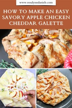 how to make an easy savory apple chicken cheddar galette recipe