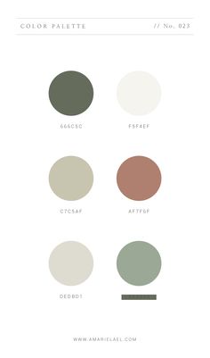 the color palette is shown in different shades